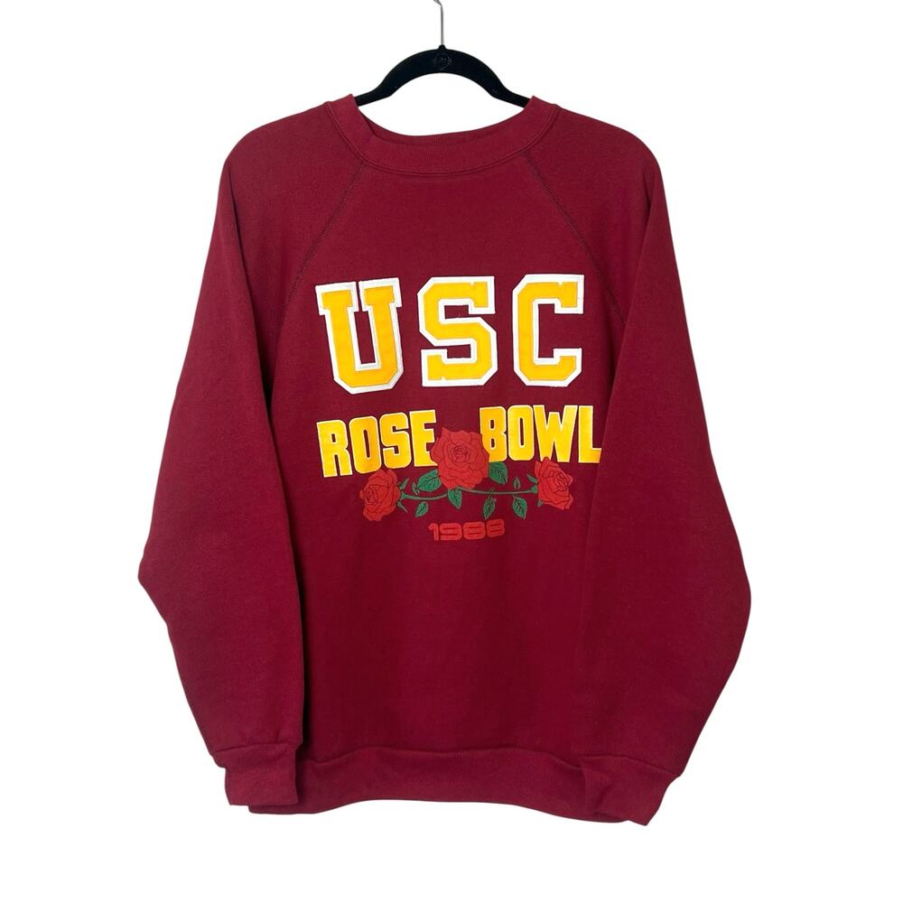 Vintage USC Trojans 1988 Rose Bowl Sweatshirt Made in USA Stitched Logo Size XL
